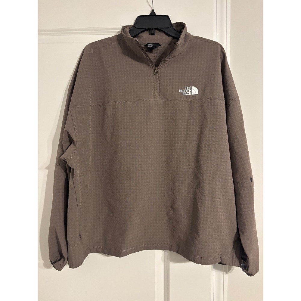 The North Face Tekware Pullover Womens XXL Brown Excellent FlashDry 1/4 Zip Top